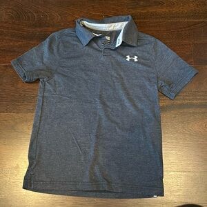 Boys gray under Armour polo